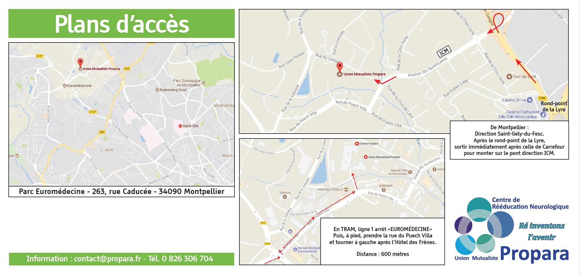 Plan d'accès Union Mutualiste Propara